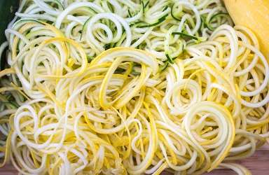 spiralizing with a food processor